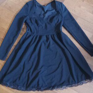 Long sleeve black dress